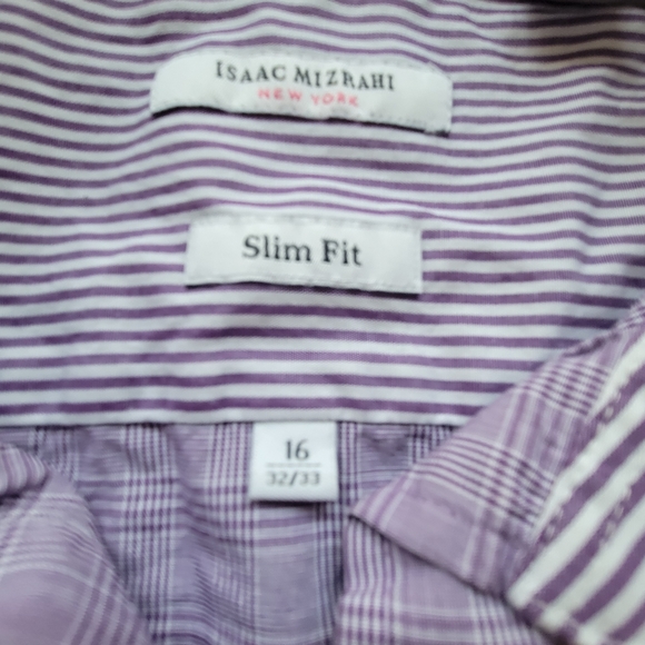 Isaac Mizrahi Slim Fit Button Down Shirt - Picture 4 of 5